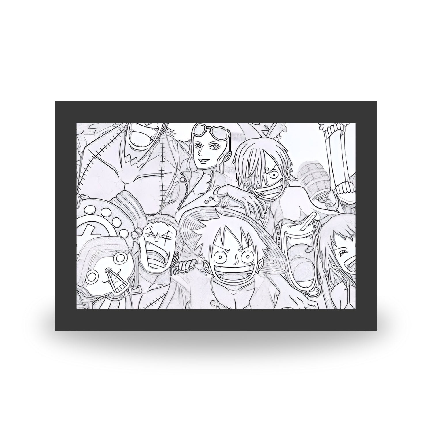 One Piece : Straw hat Crew - Light Painting Bingkai Glow