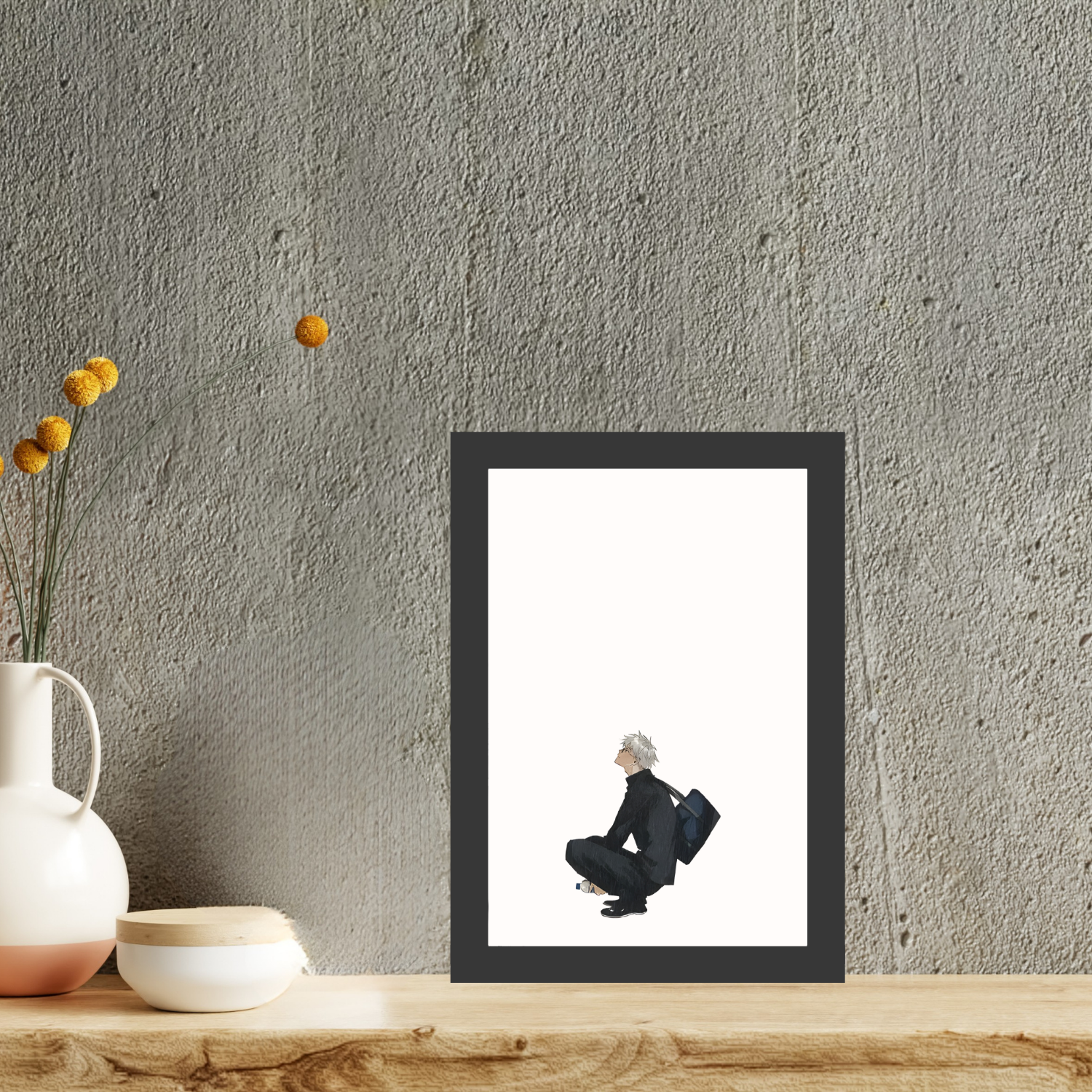 Jujutsu Kaisen 5 : Rainy Umbrella Scene: Geto & Gojo Light Painting Bingkai Glow