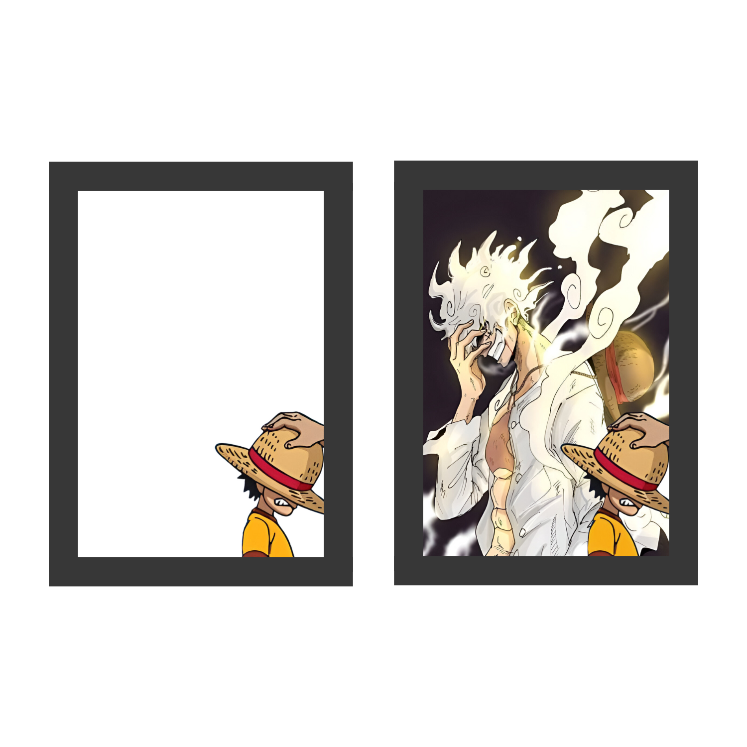 Luffy - 2 - Gear 5 One Piece Anime Light Painting Frame bingkai glow