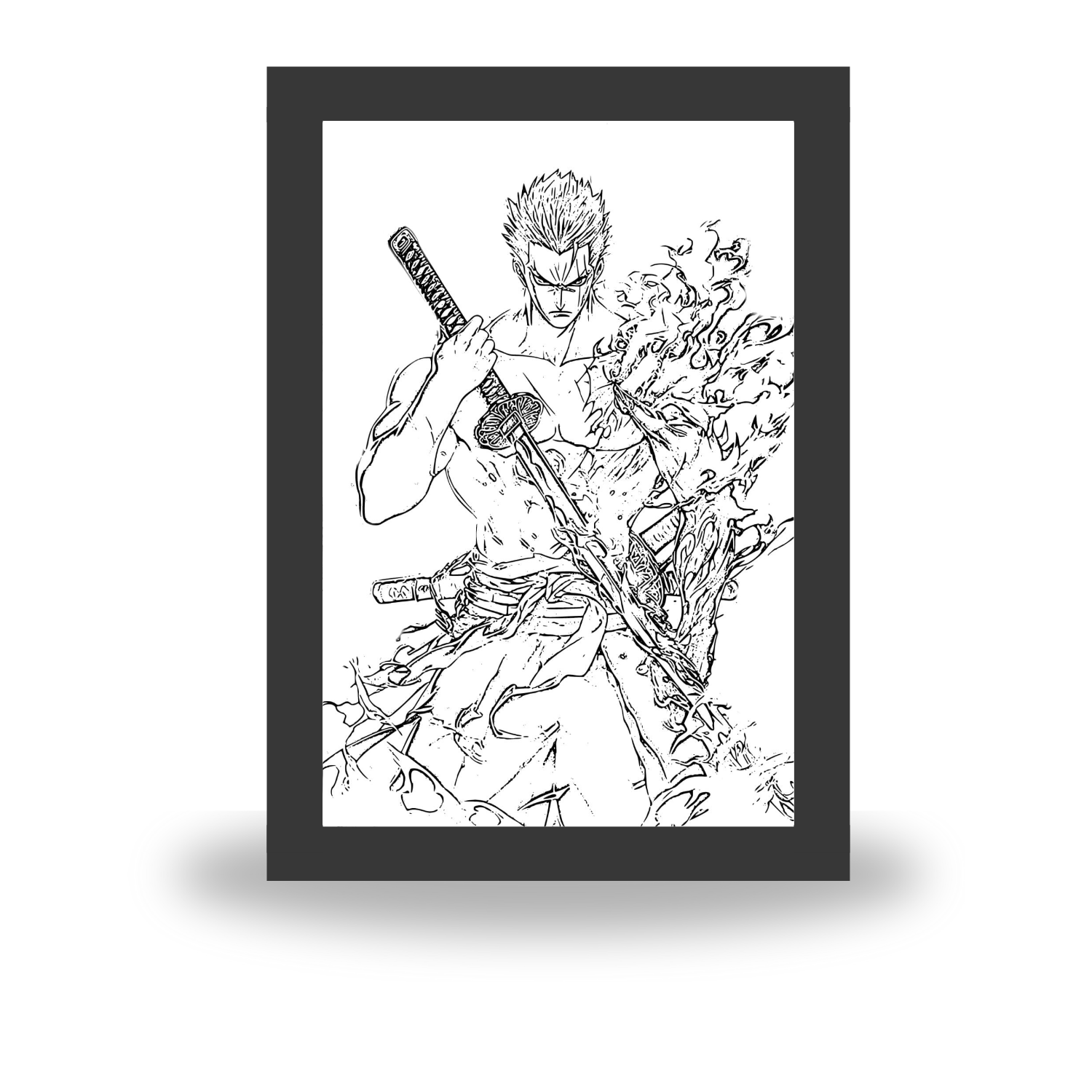 Zoro 2 - Light Painting Art Frame Night Light Table Lamp Bingkai Glow
