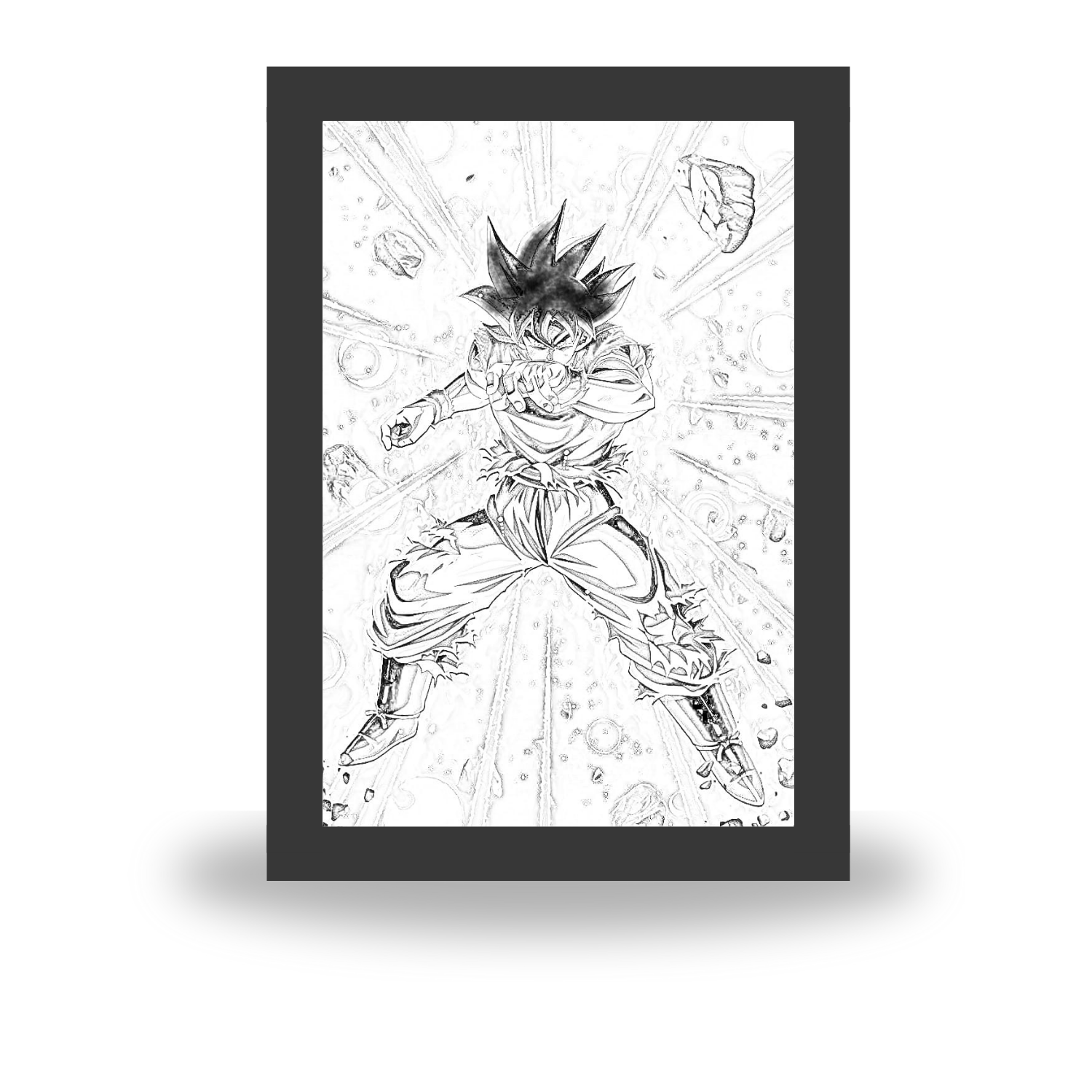Goku 1 - Light Painting Bingkai Glow