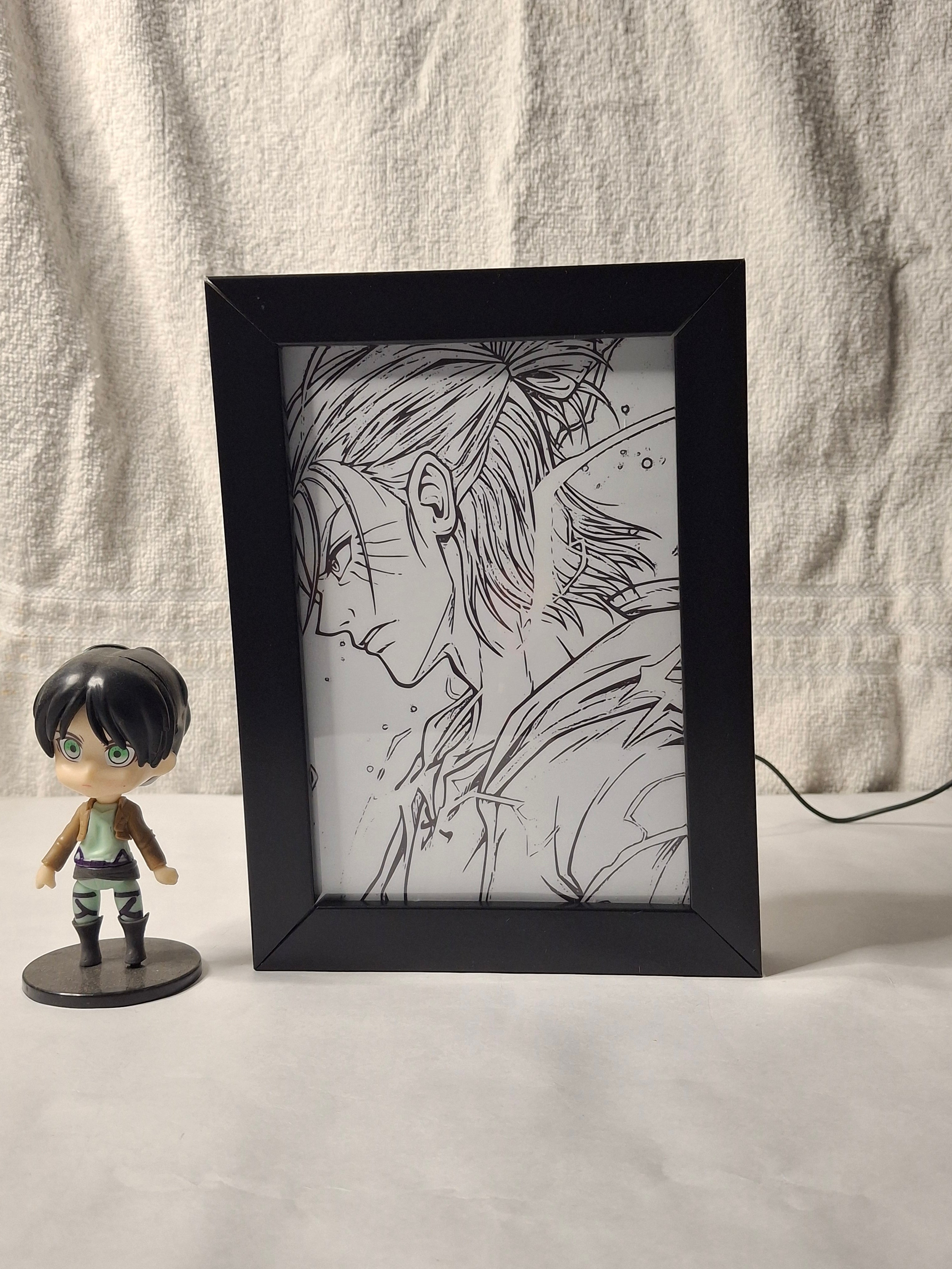 Eren Yeager - Attack on Titan  - Light Painting Bingkai Glow