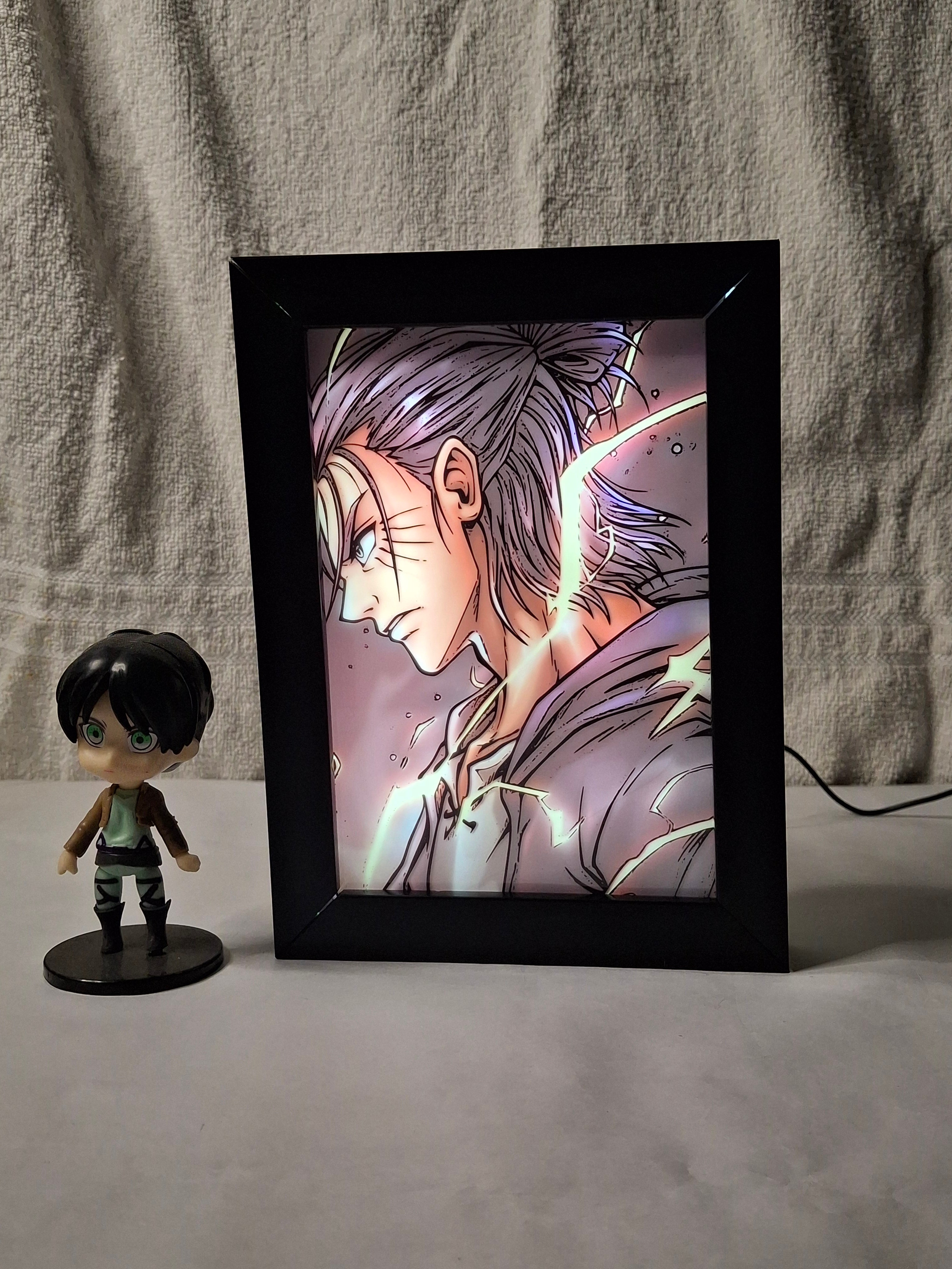 Eren Yeager - Attack on Titan  - Light Painting Bingkai Glow