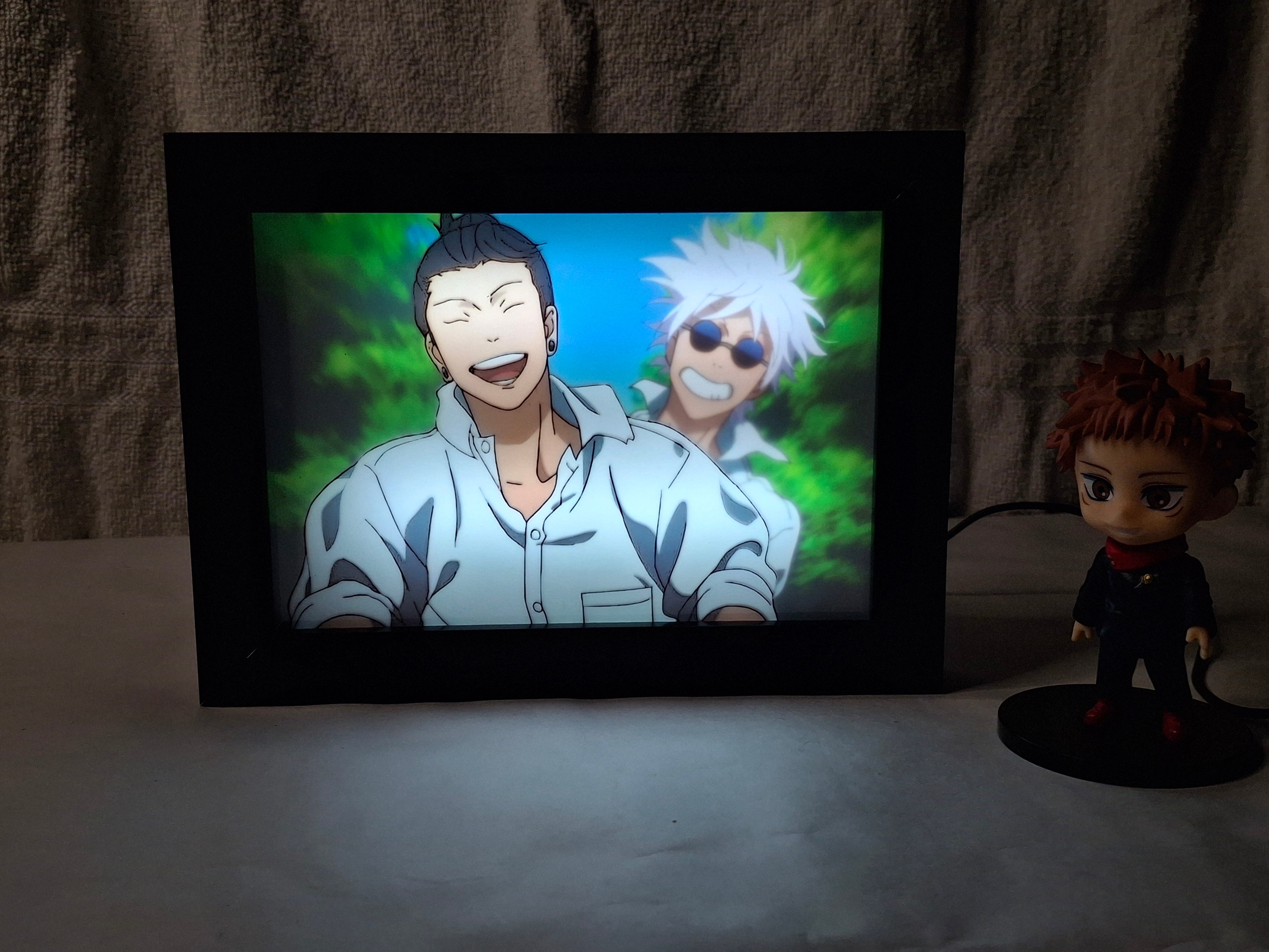 Jujutsu Kaisen 7 : Gojo and Geto's Joyride Light Painting Bingkai Glow LED Frame