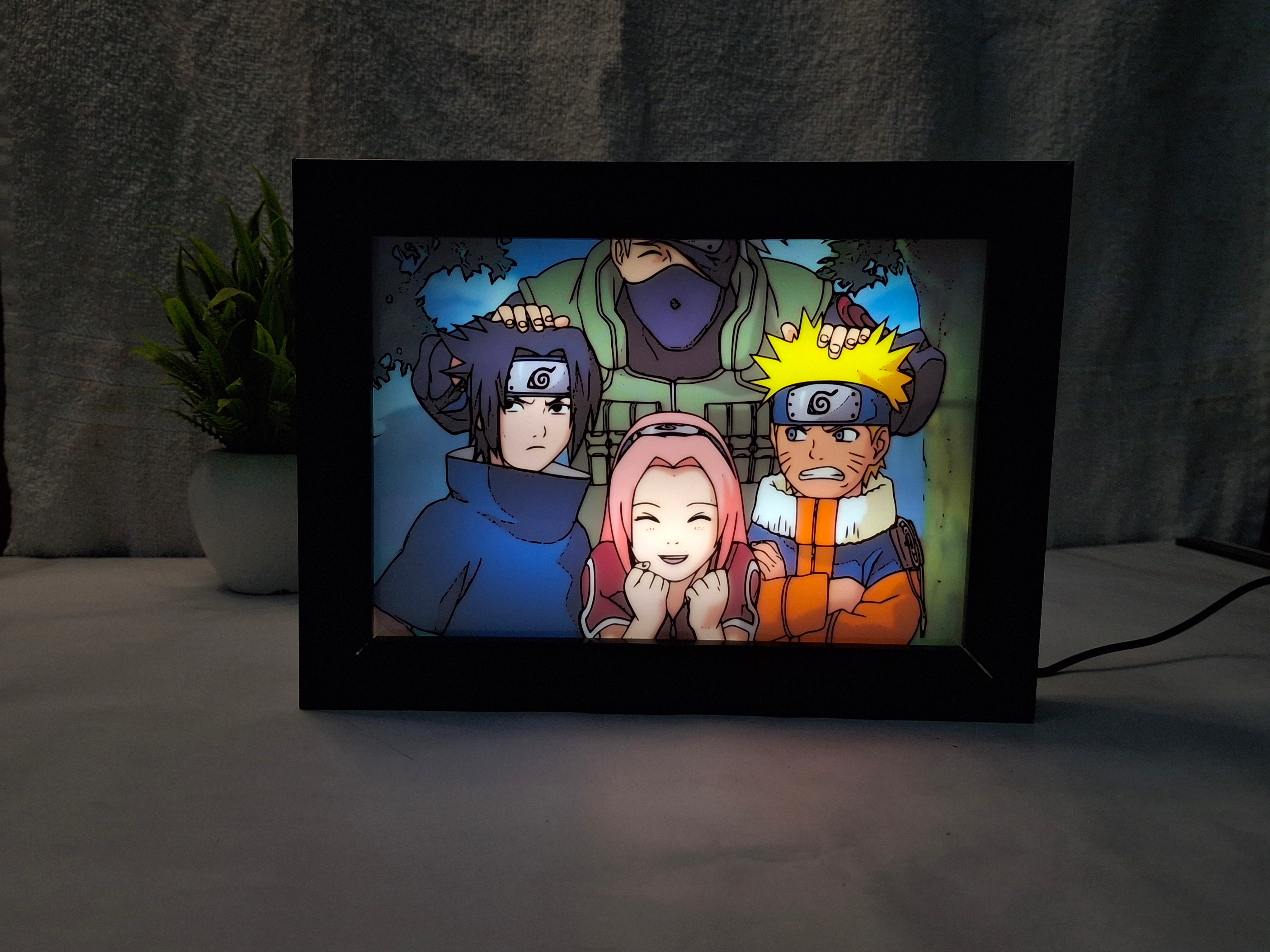 Naruto : Team 7 - Light Painting Bingkai Glow