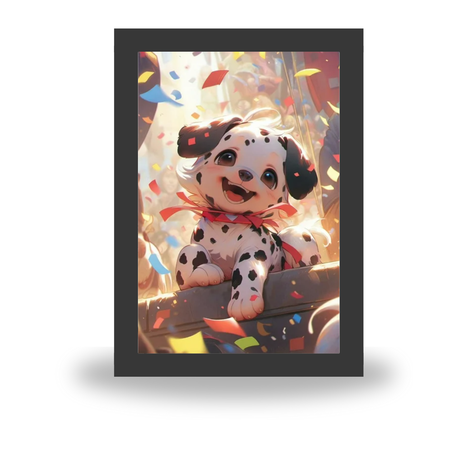 Festive Puppy Glow – Light Painting Frame