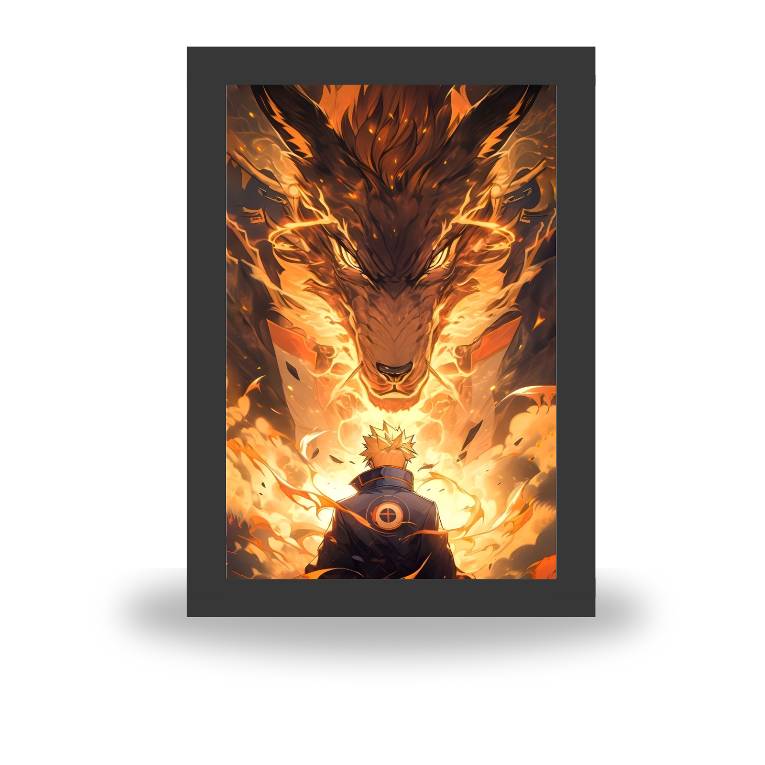 Naruto - Six Paths Sage Mode - Light Painting Art Frame Night Light Table Lamp Bingkai Glow