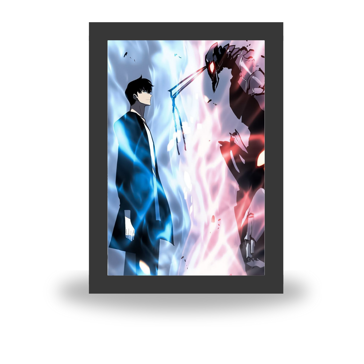 Solo Leveling Jinwoo vs Beru - Light Painting Bingkai Glow