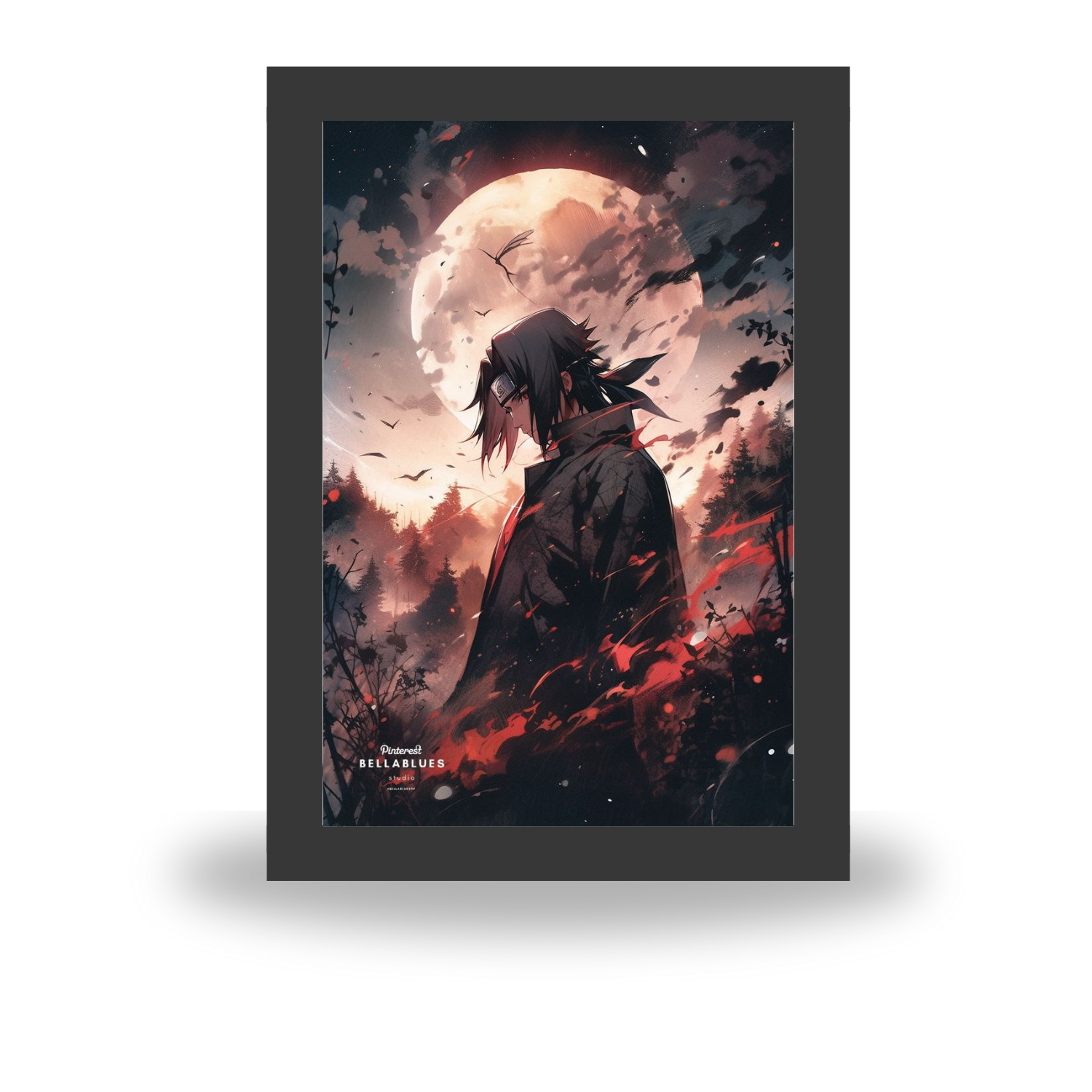 Itachi 2 Light Painting Art Frame Night Light Table Lamp Bingkai Glow