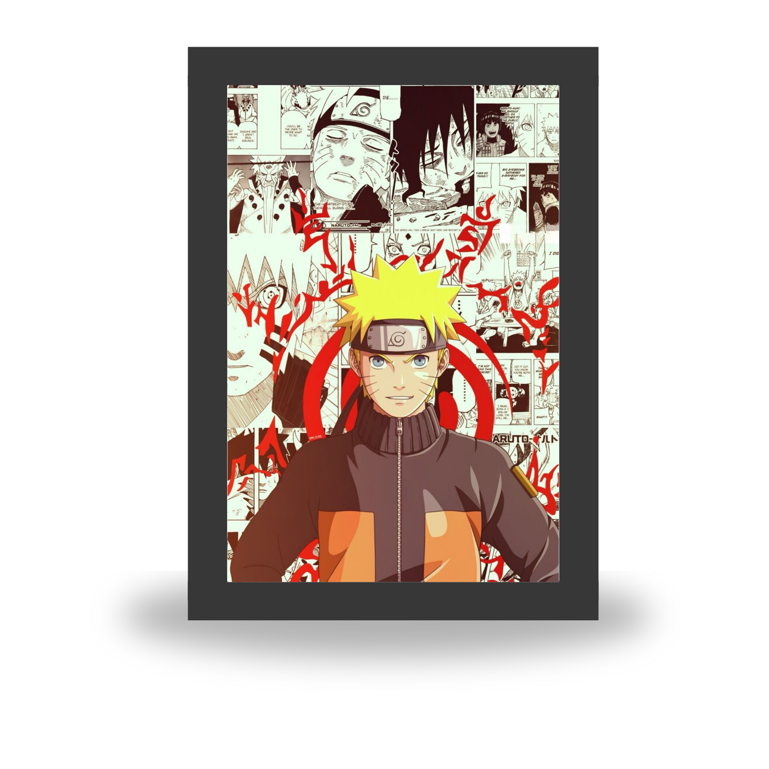 Naruto 2 - Light Painting Art Frame Night Light Table Lamp Bingkai Glow