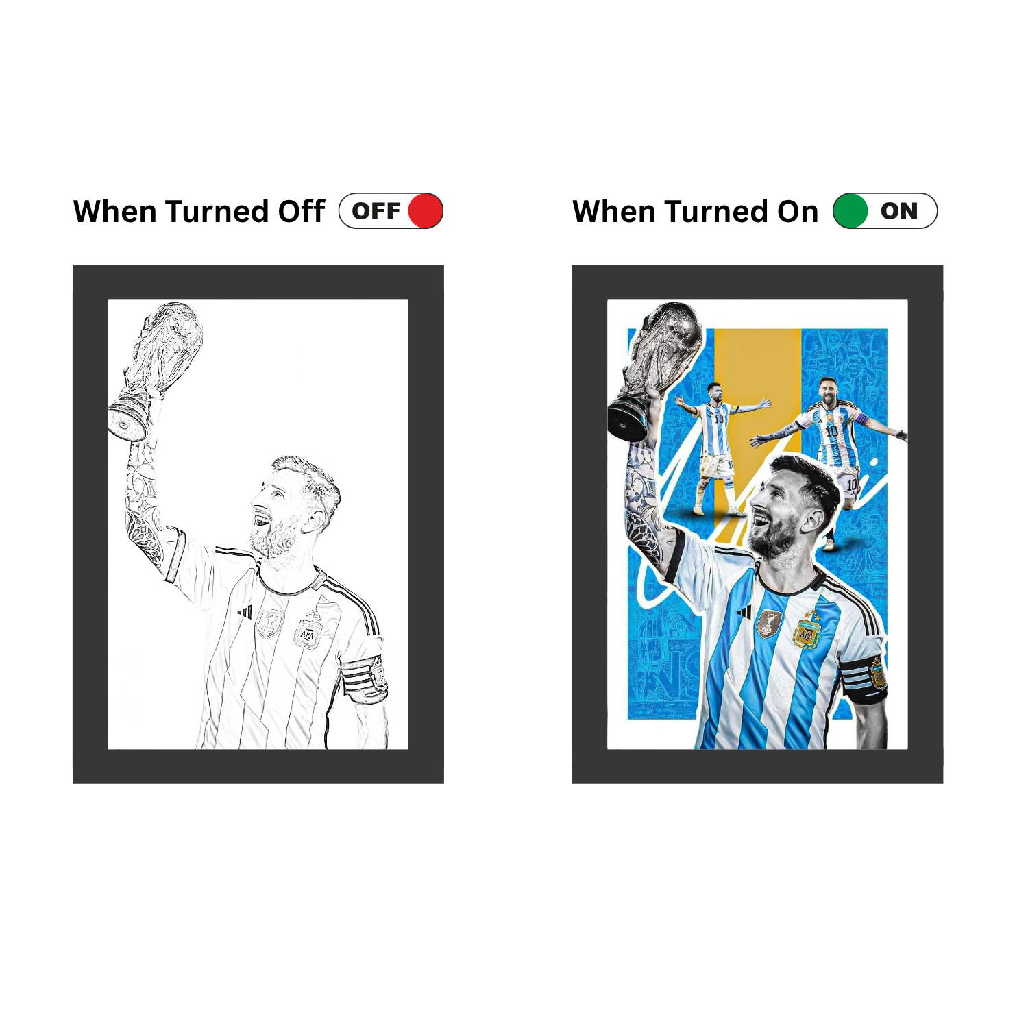 Champion of the World – Messi 2022 LED Art Light Painting