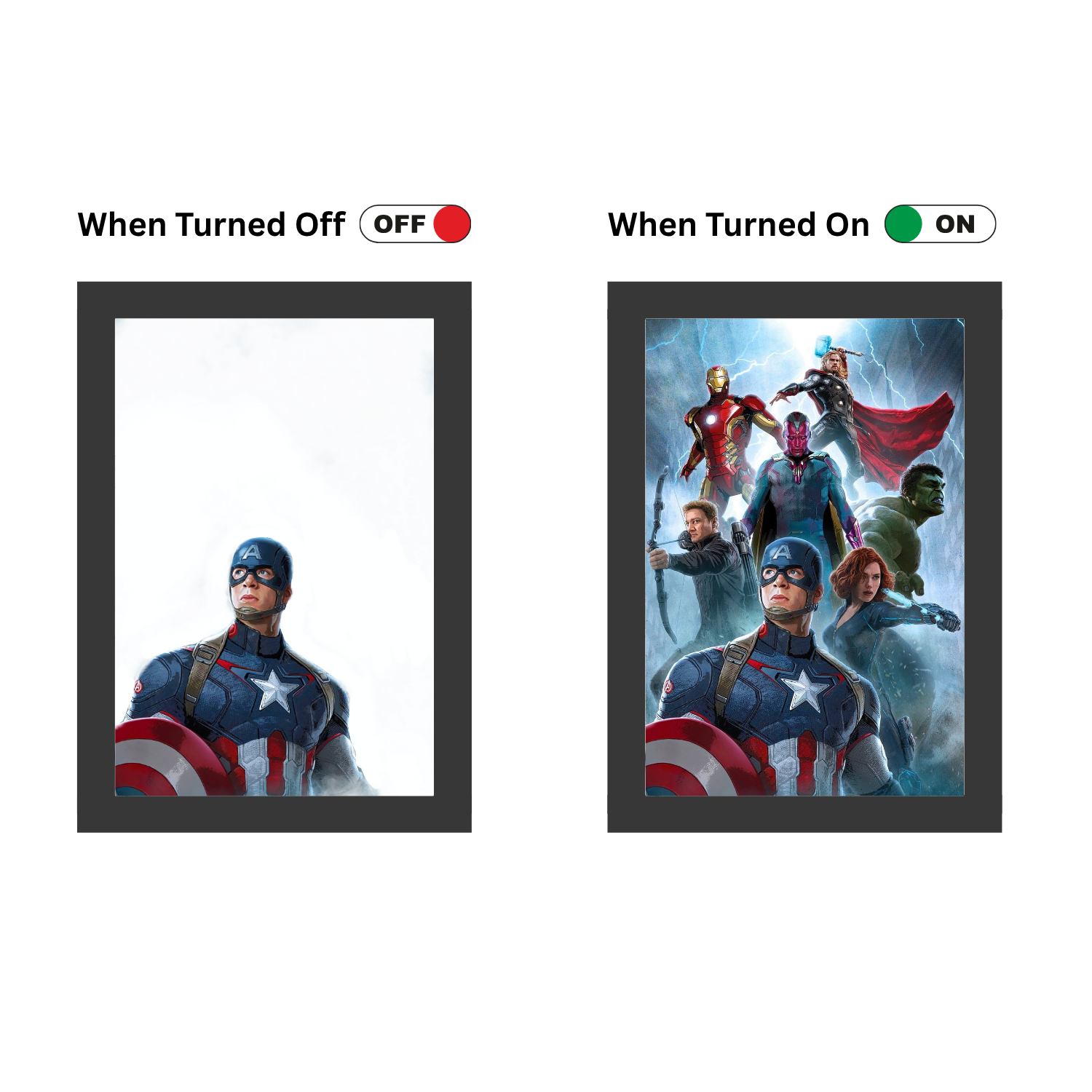 Captain America x Avengers – LED Light Painting Frame