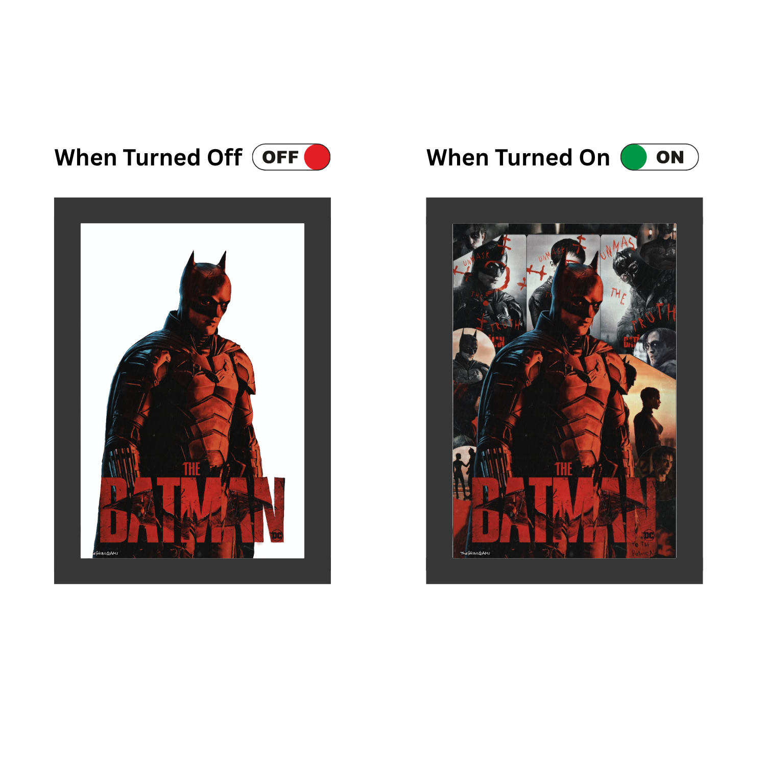 Batman - Light Painting Bingkai Glow
