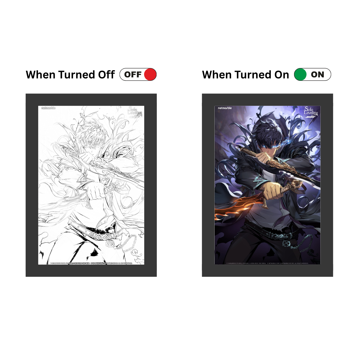 Solo Leveling - Sung Jinwoo - Light Painting Bingkai Glow