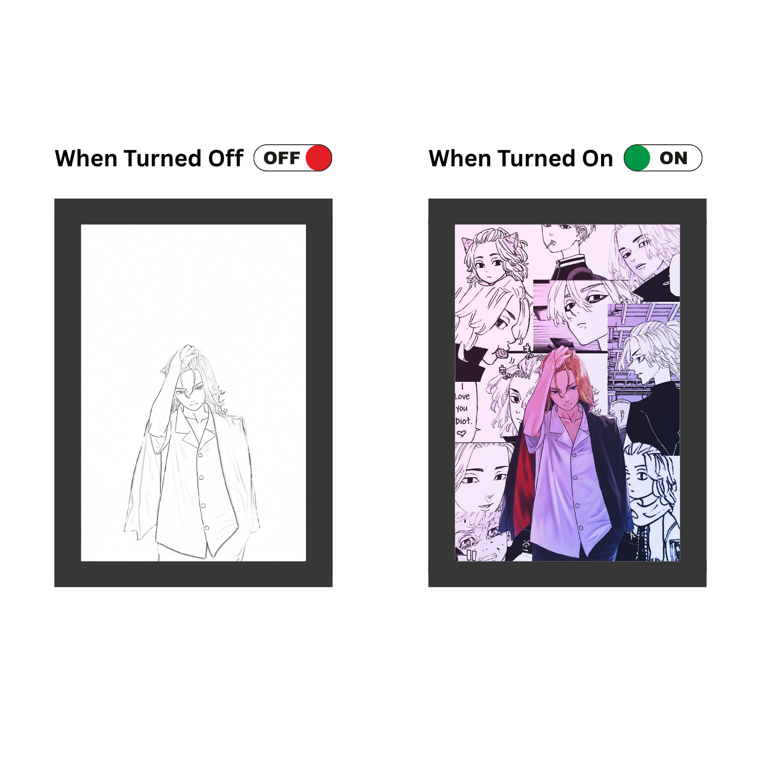 Mikey – Tokyo Revengers LED Light Painting Frame