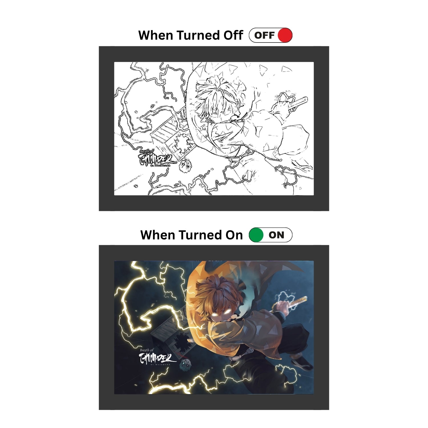 Demon Slayer 7 : Zenitsu Agatsuma Light Painting