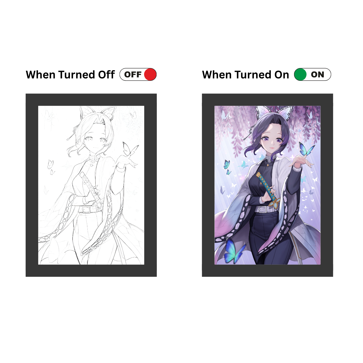 Shinobu Kocho - Light Painting Frame bingkai glow
