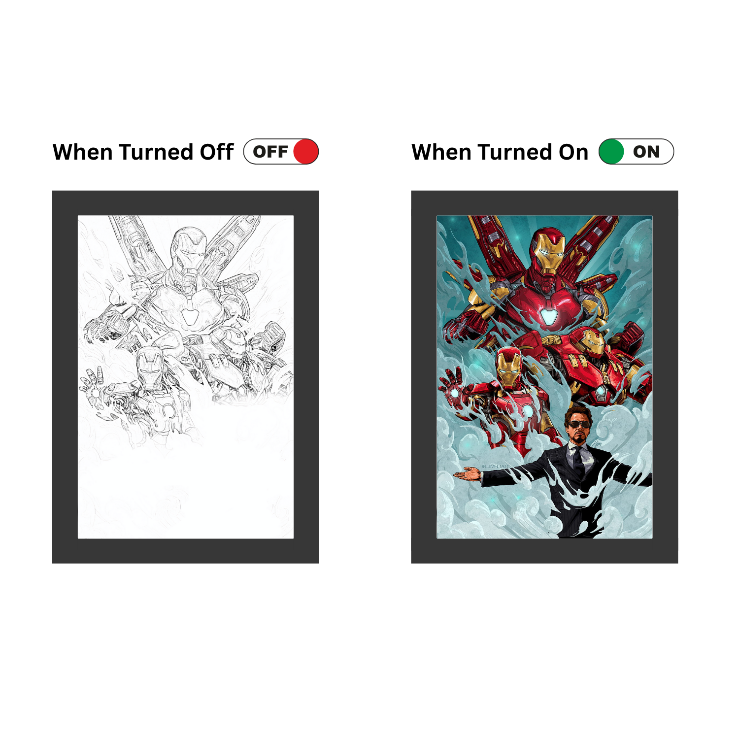 Iron Man – Tony Stark LED Light Painting Frame