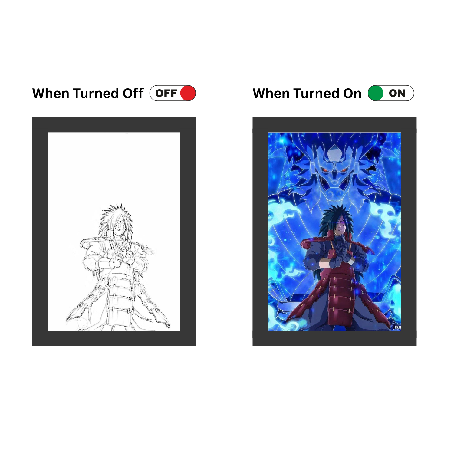 Madara Uchiha : Team 7 - Light Painting Bingkai Glow