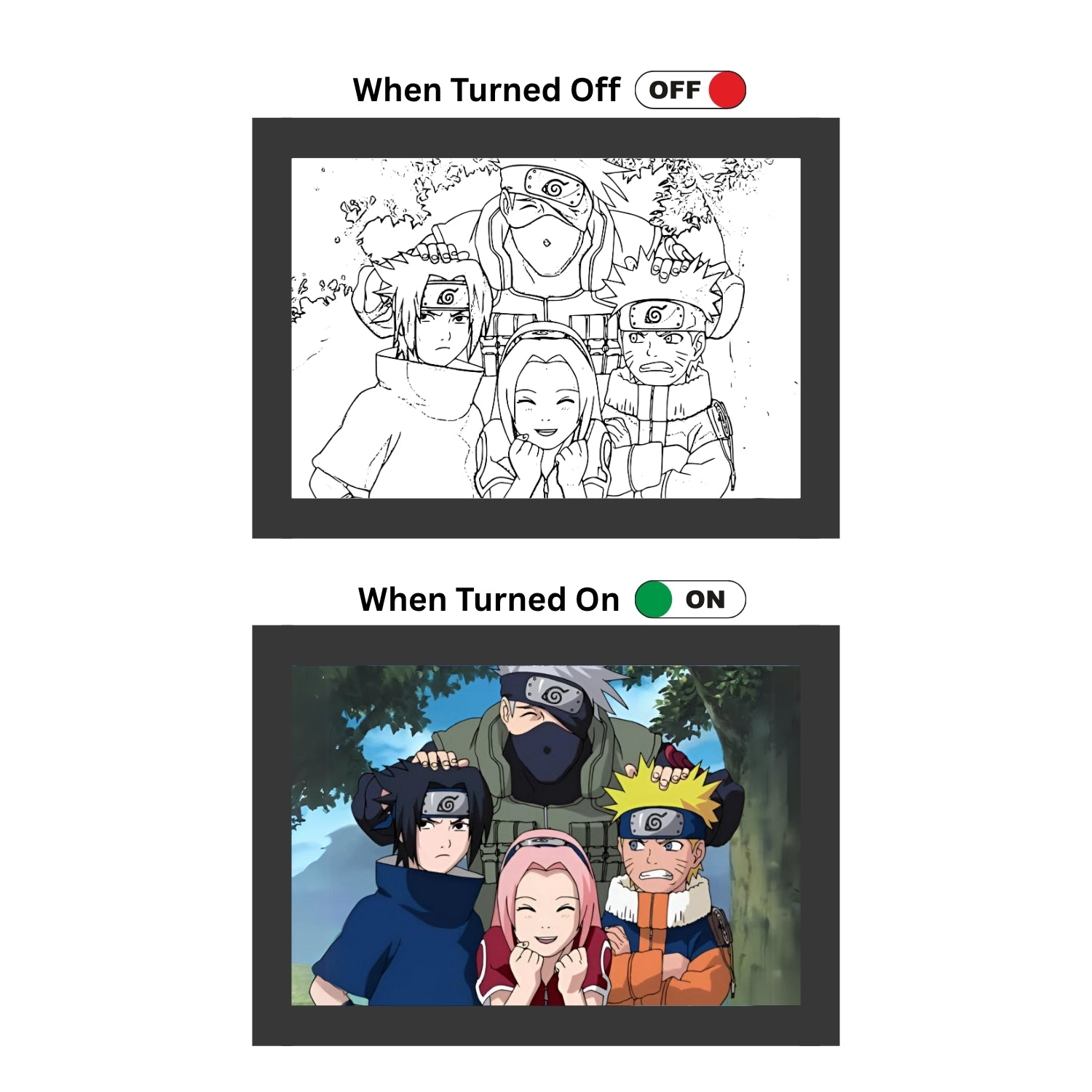 Naruto : Team 7 - Light Painting Bingkai Glow
