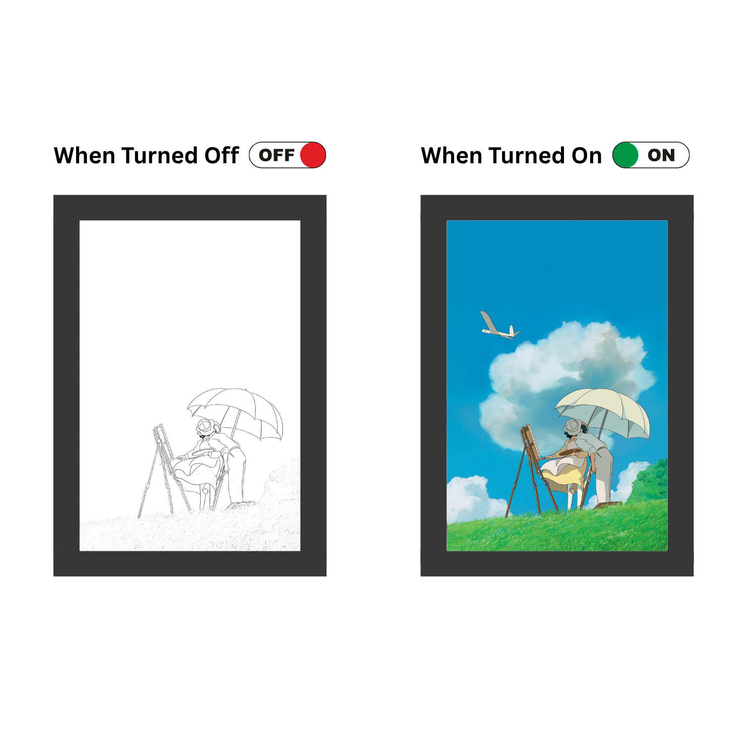 Studio Ghibli - The Wind Rises - Light Painting Bingkai Glow