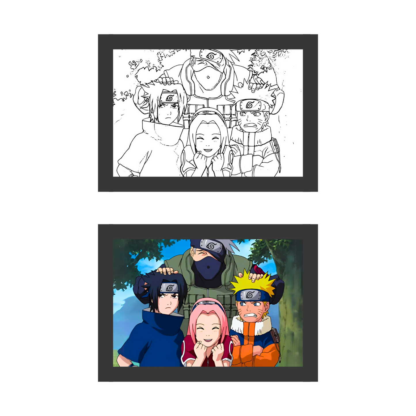 Naruto : Team 7 - Light Painting Bingkai Glow