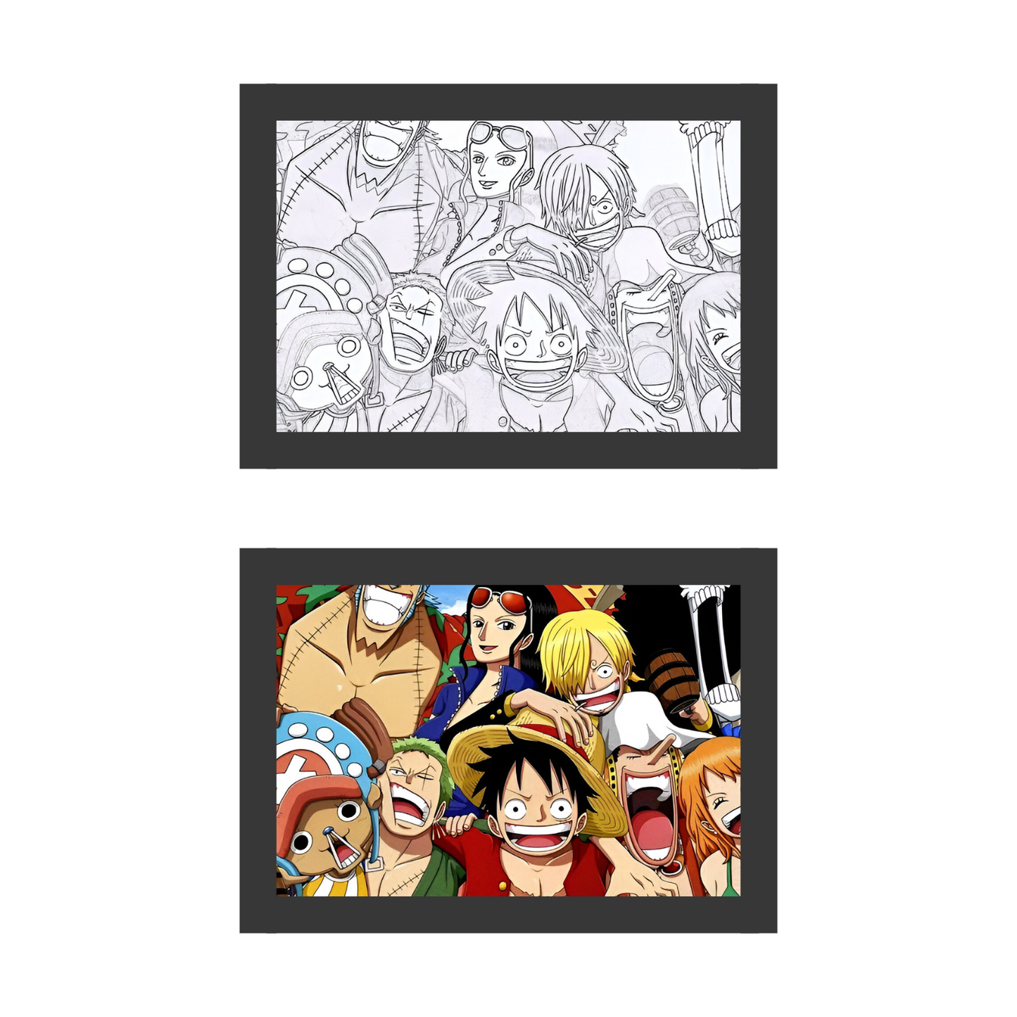 One Piece : Straw hat Crew - Light Painting Bingkai Glow