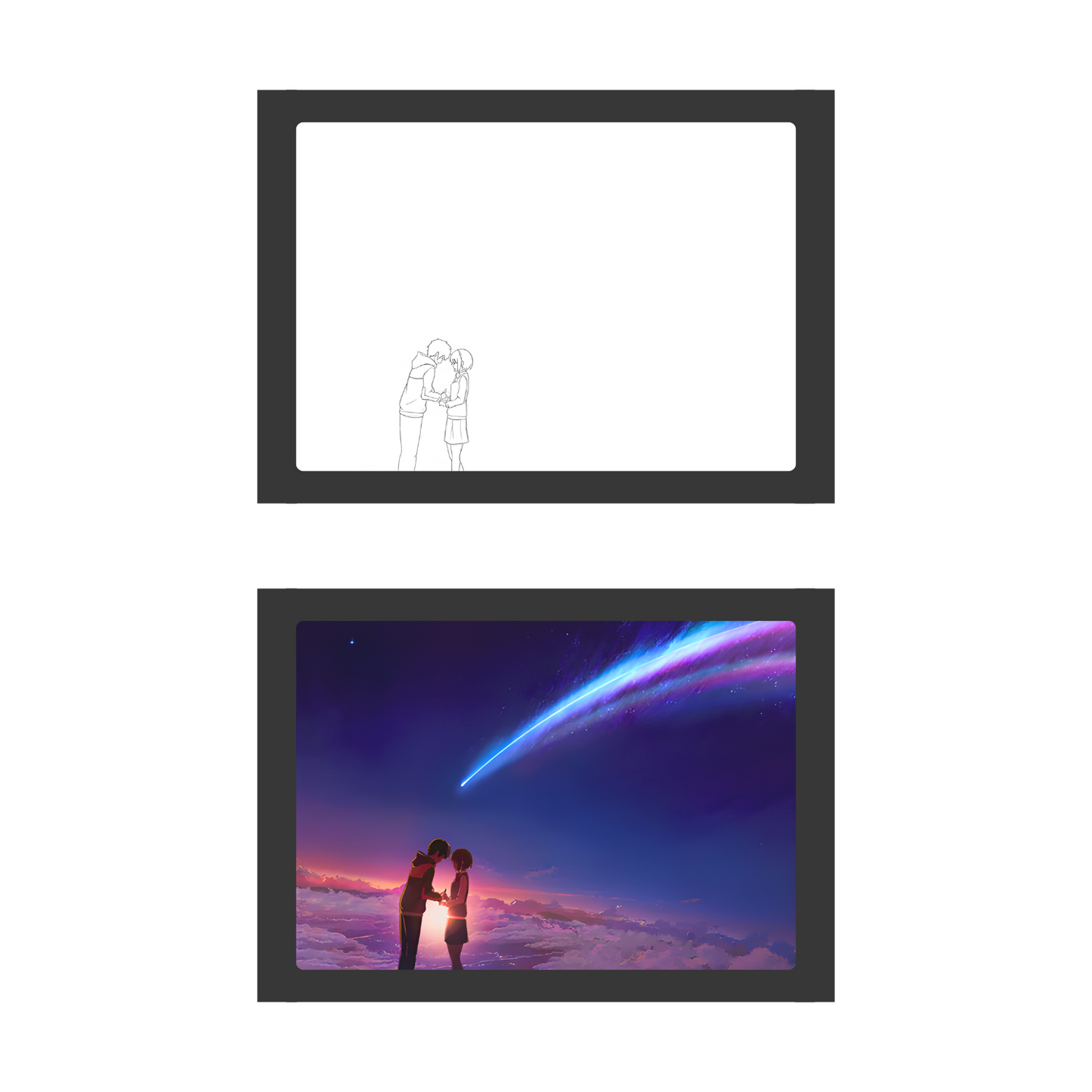 "Your Name"  - Light Painting Art Frame Night Light Table Lamp Bingkai Glow