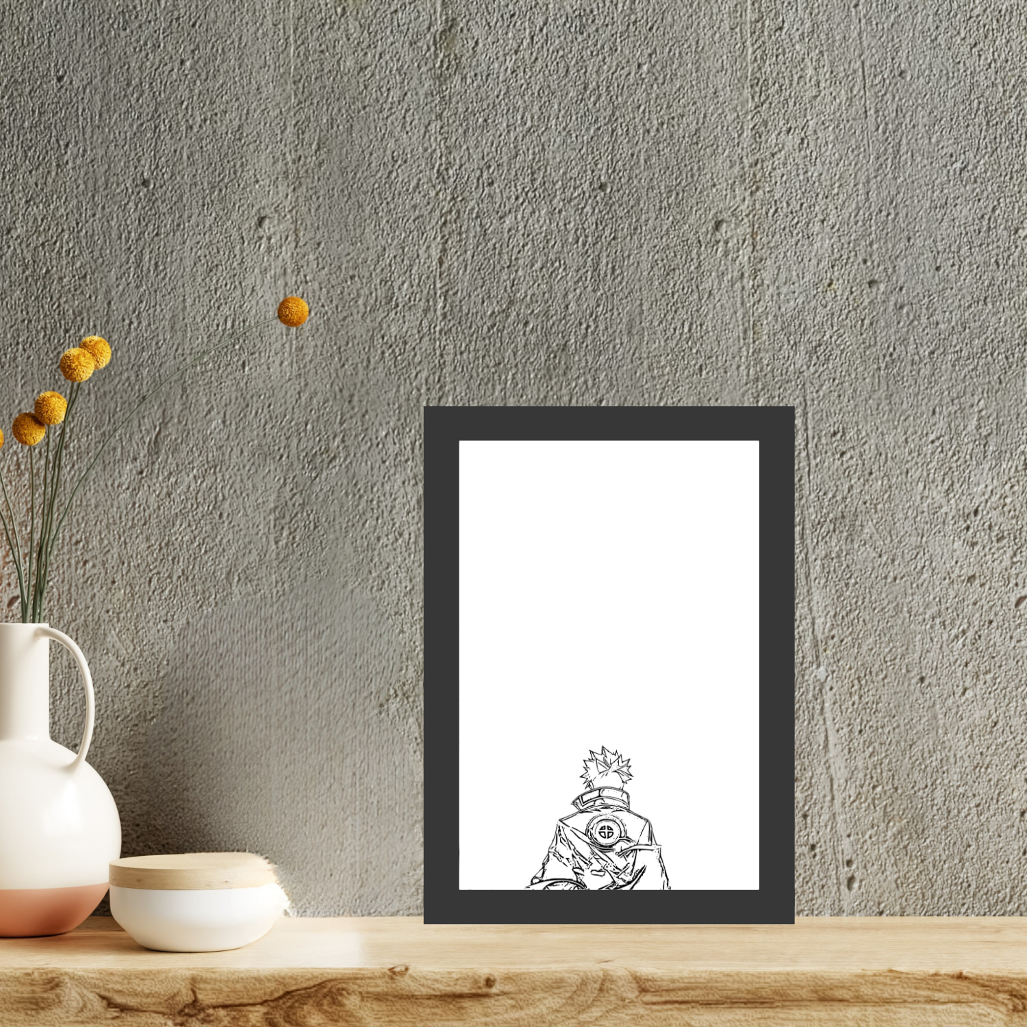 Naruto - Six Paths Sage Mode - Light Painting Art Frame Night Light Table Lamp Bingkai Glow