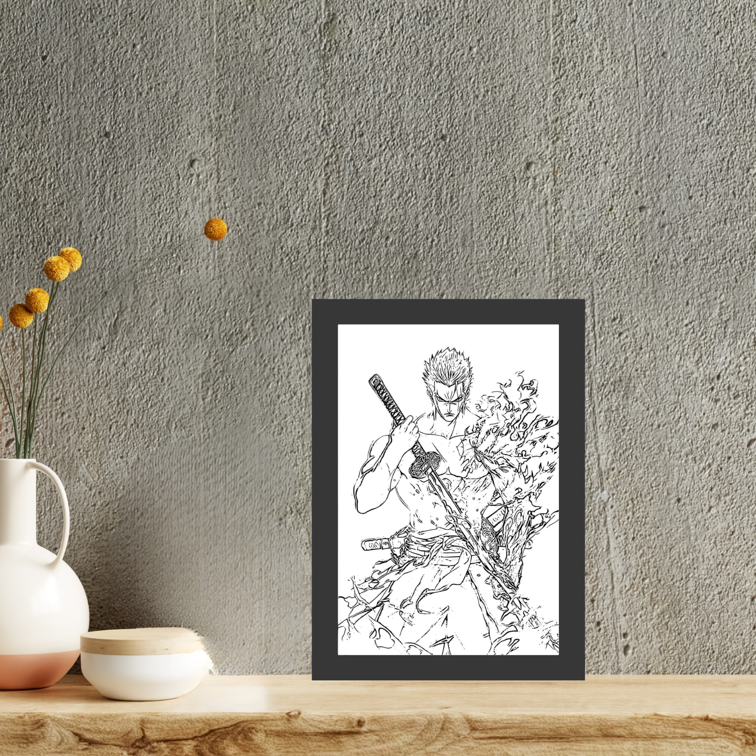Zoro 2 - Light Painting Art Frame Night Light Table Lamp Bingkai Glow