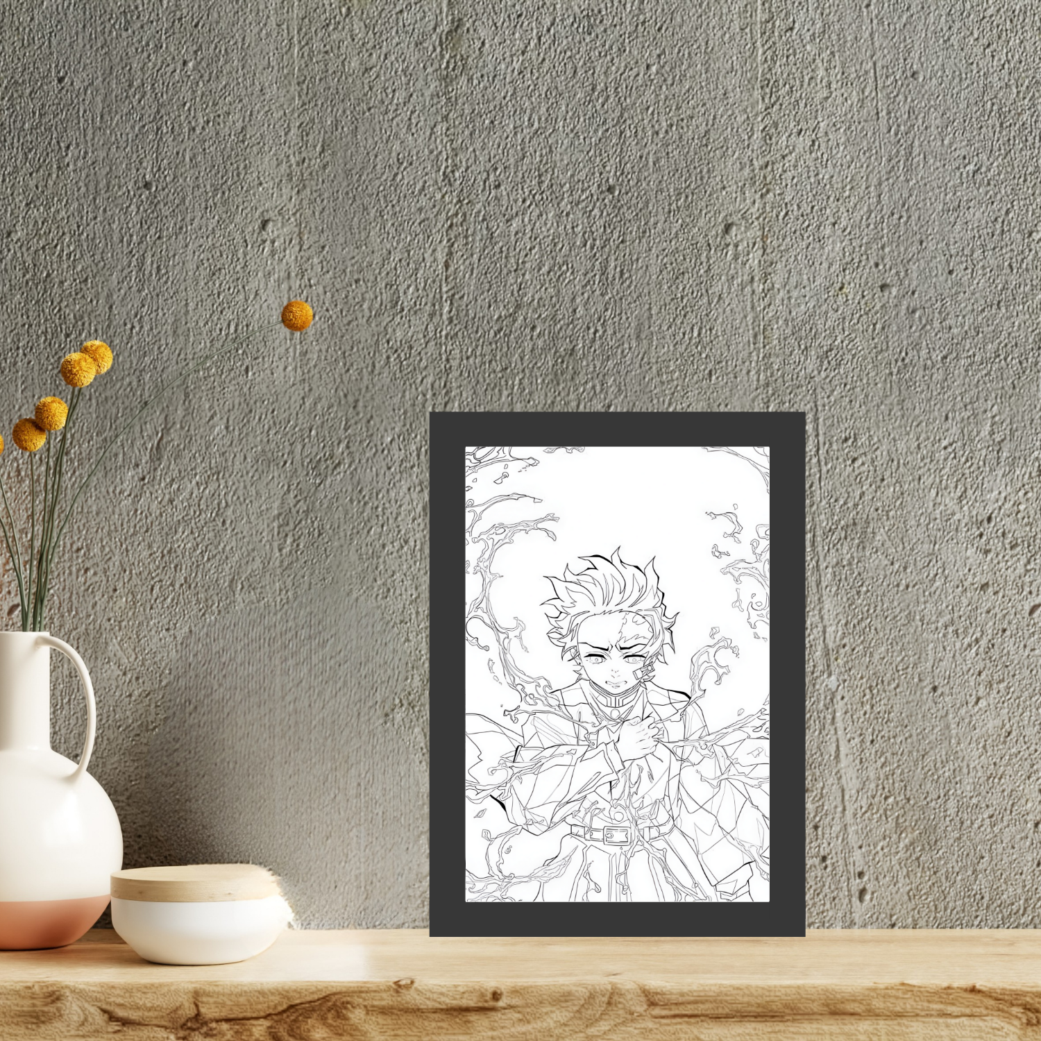 Demon Slayer: Tanjiro and Rengoku - Light Painting