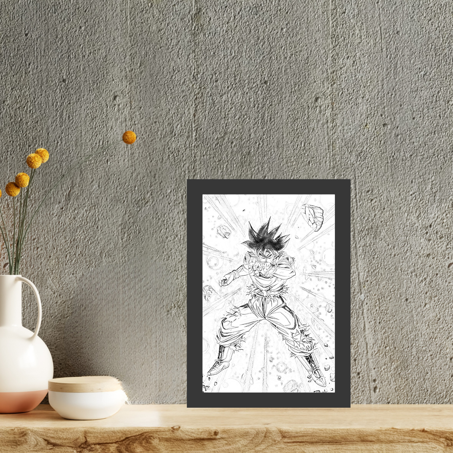 Goku 1 - Light Painting Bingkai Glow