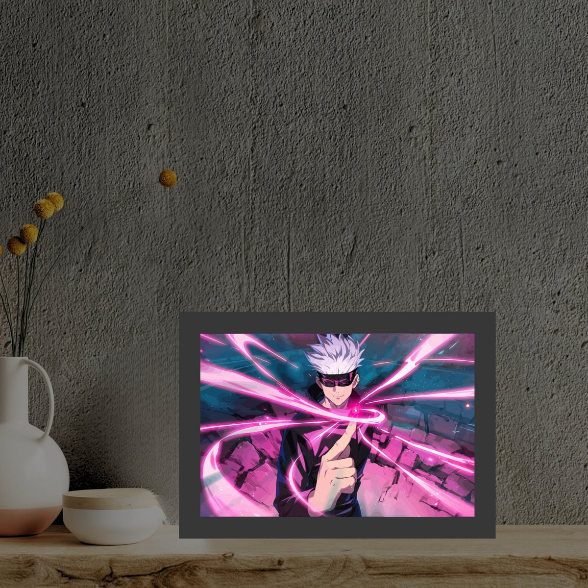 Gojo Light Texture Jujutsu Kaisen 6 : Gojo Light Painting Bingkai Glow – Nuvue Store