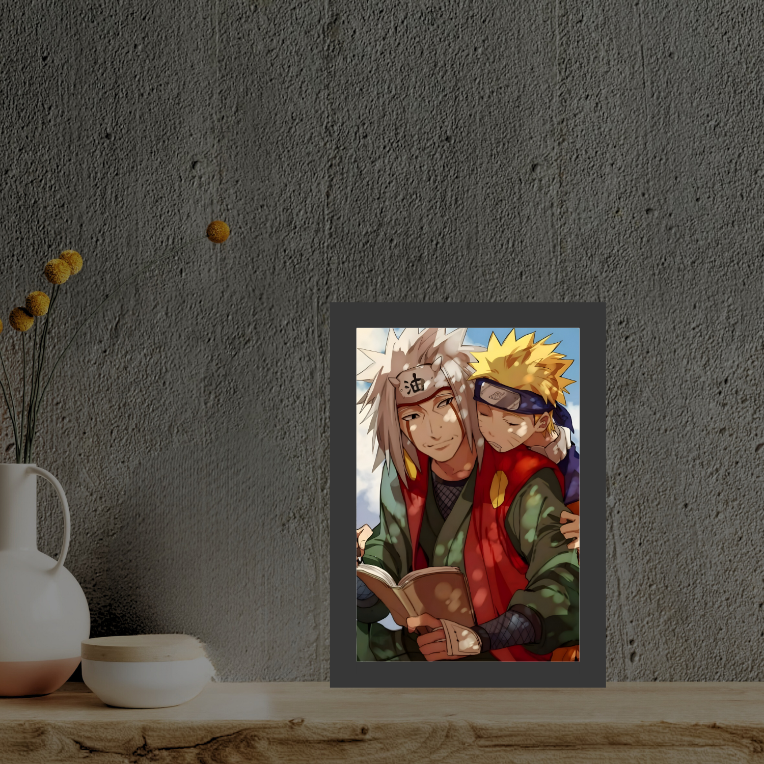 Jiraiya & Naruto – Hidden Bond LED Light Frame