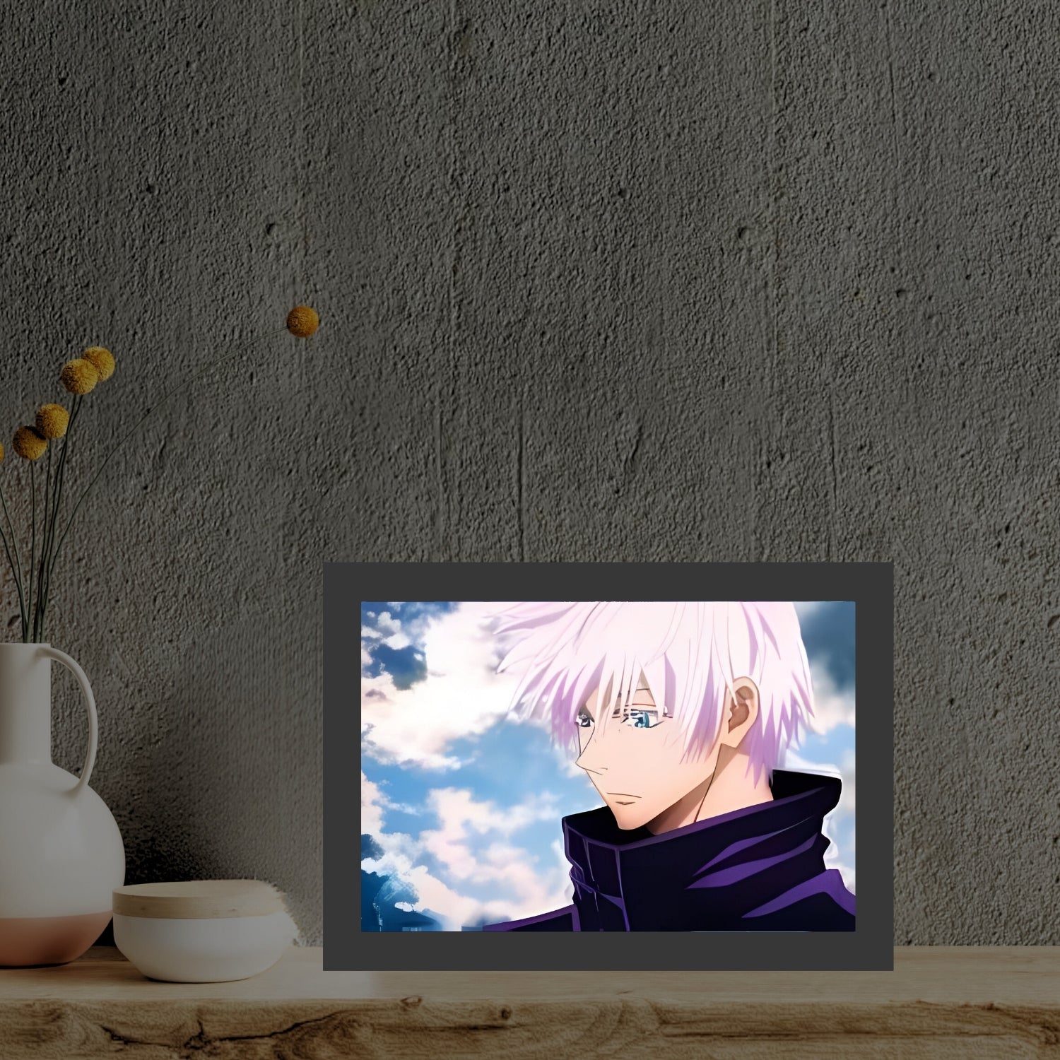 Jujutsu Kaisen : Satoru Gojo - Light Painting Bingkai Glow