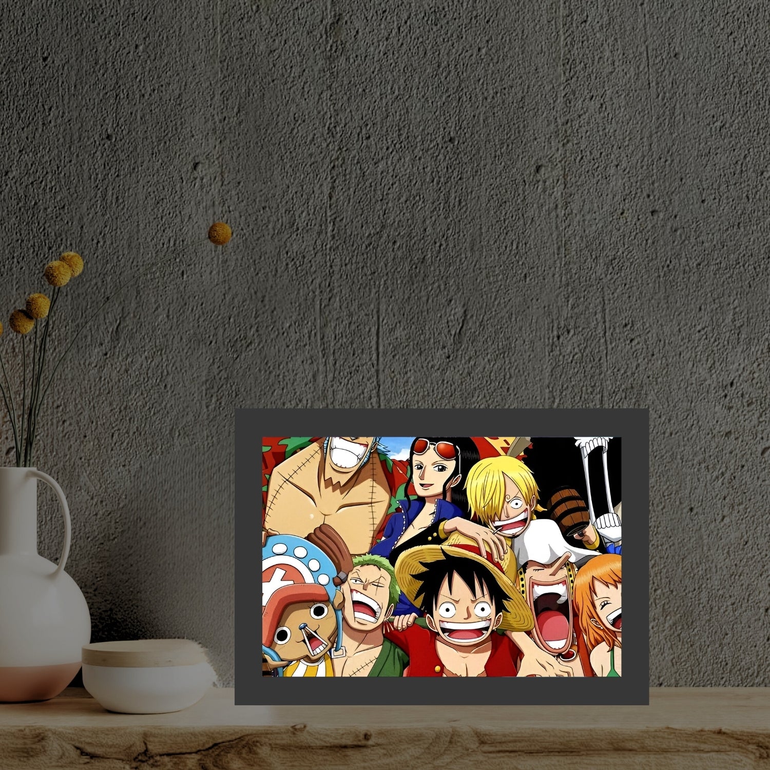 One Piece : Straw hat Crew - Light Painting Bingkai Glow