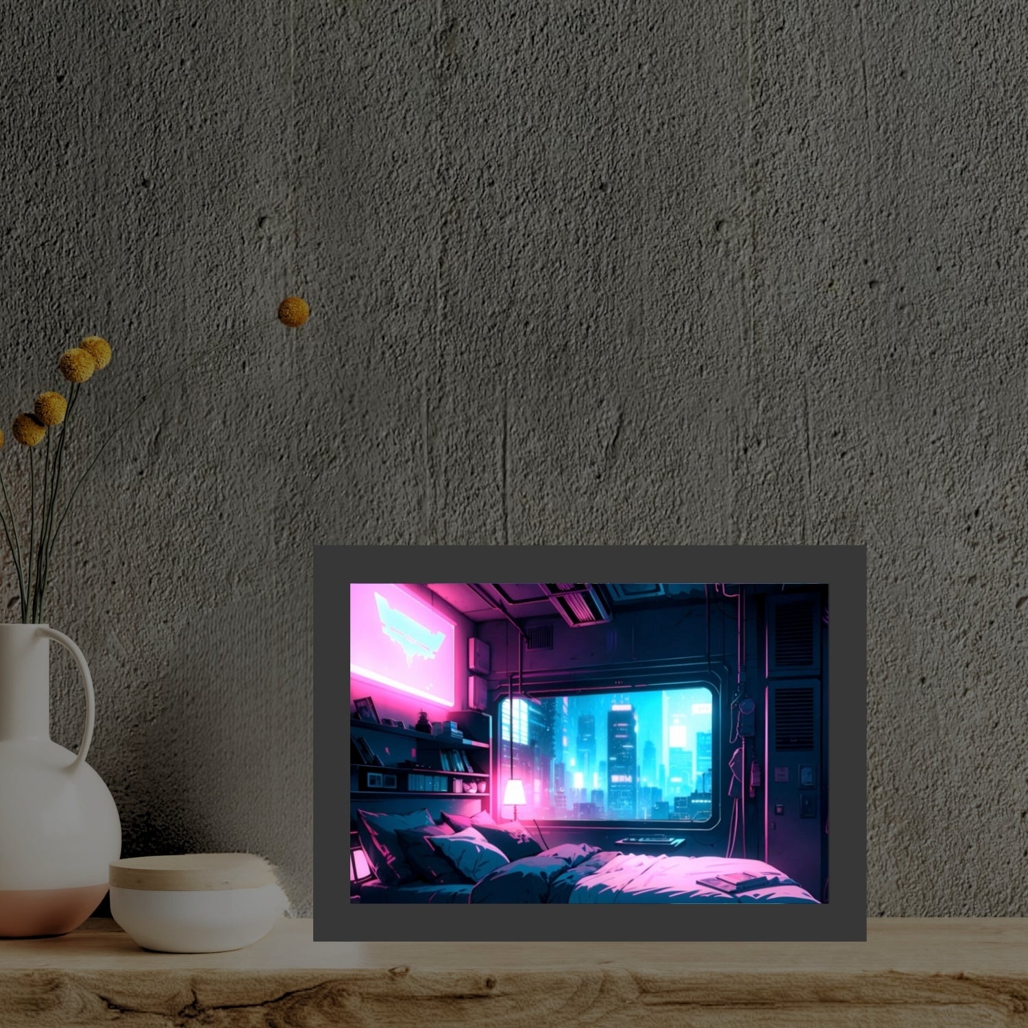 Neon Nights – Futuristic City Window Light Painting