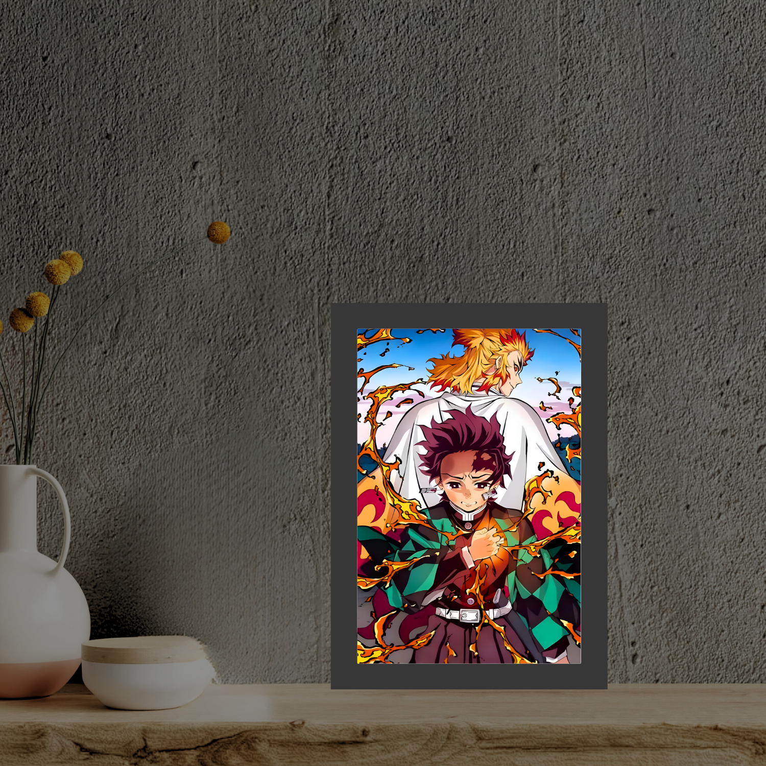Demon Slayer: Tanjiro and Rengoku - Light Painting