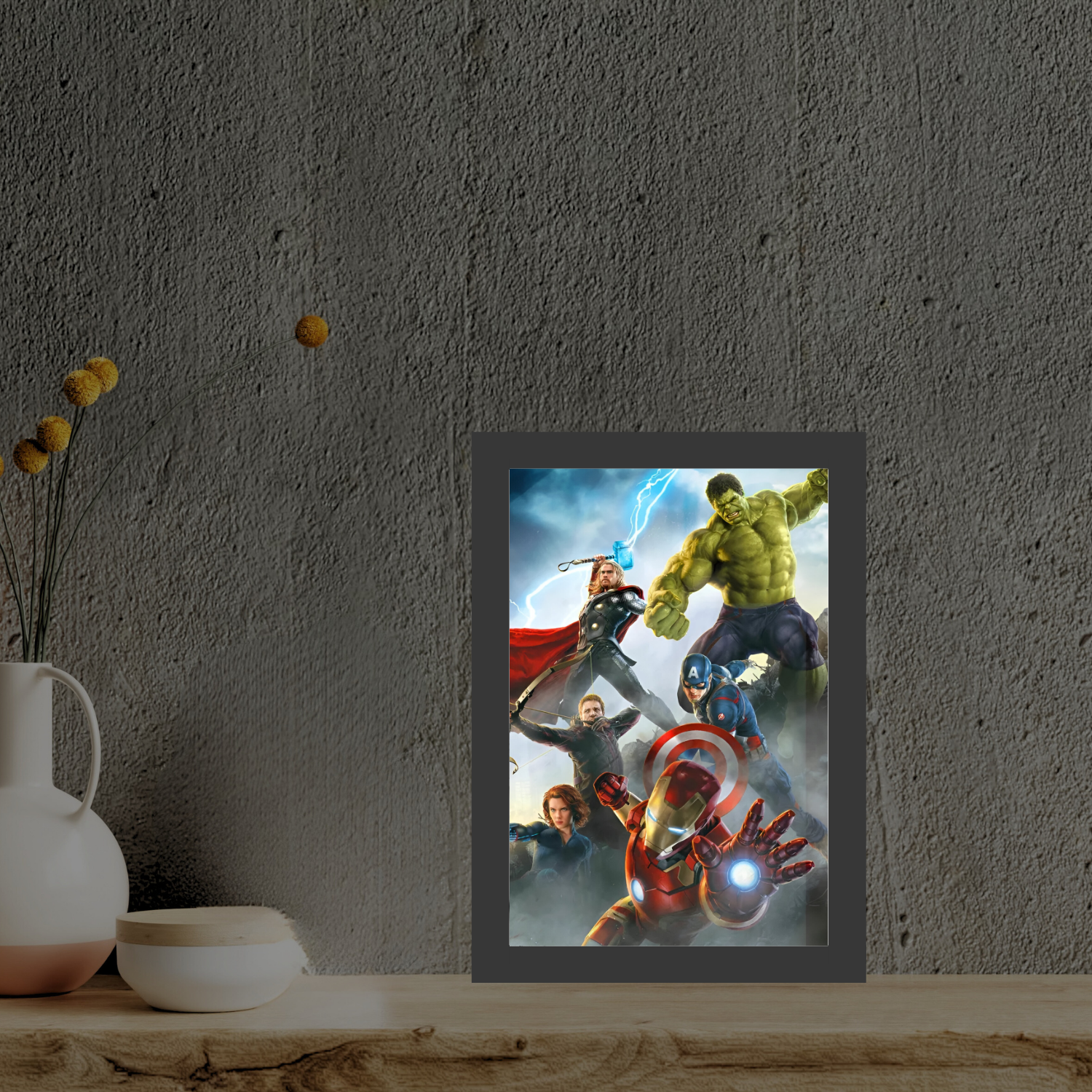 Avengers Assemble – LED Glow Frame with Hidden Team Reveal