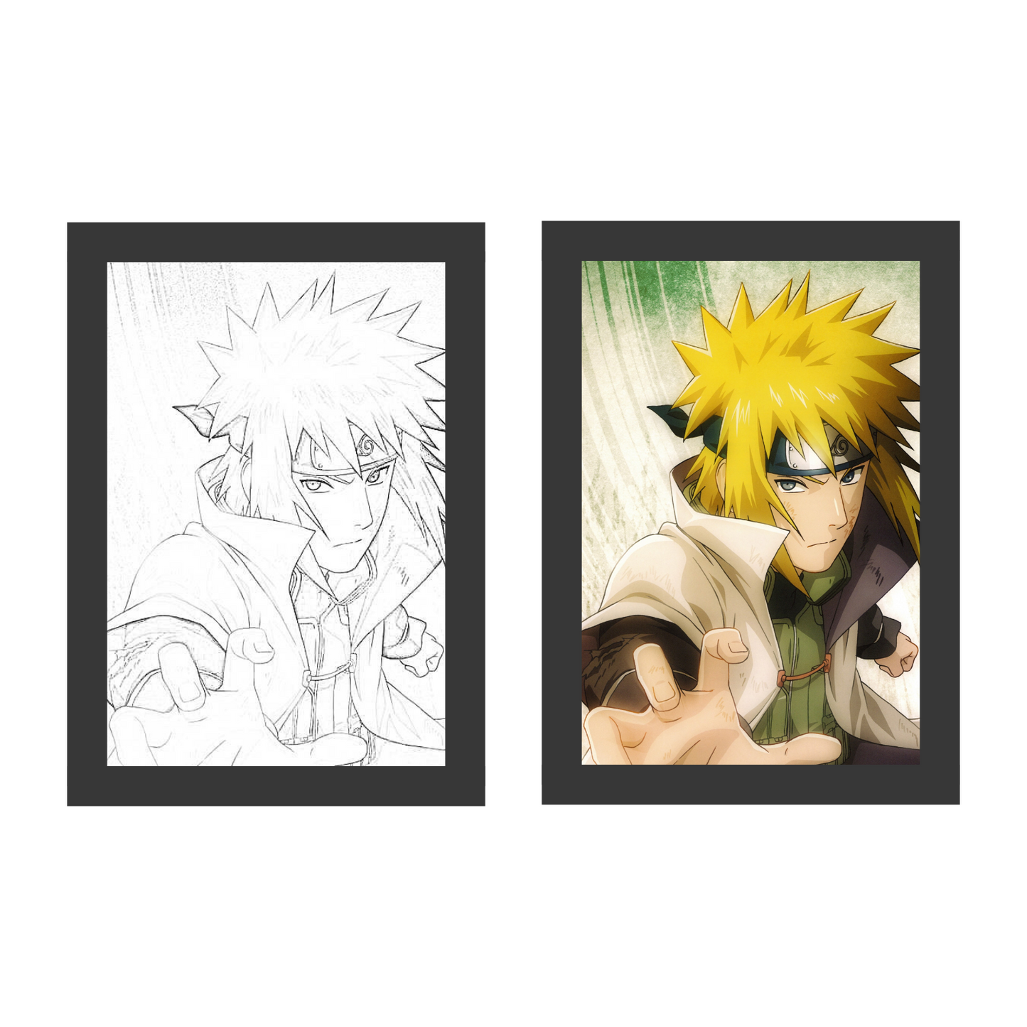 Naruto  - Light Painting Art Frame Night Light Table Lamp Bingkai Glow