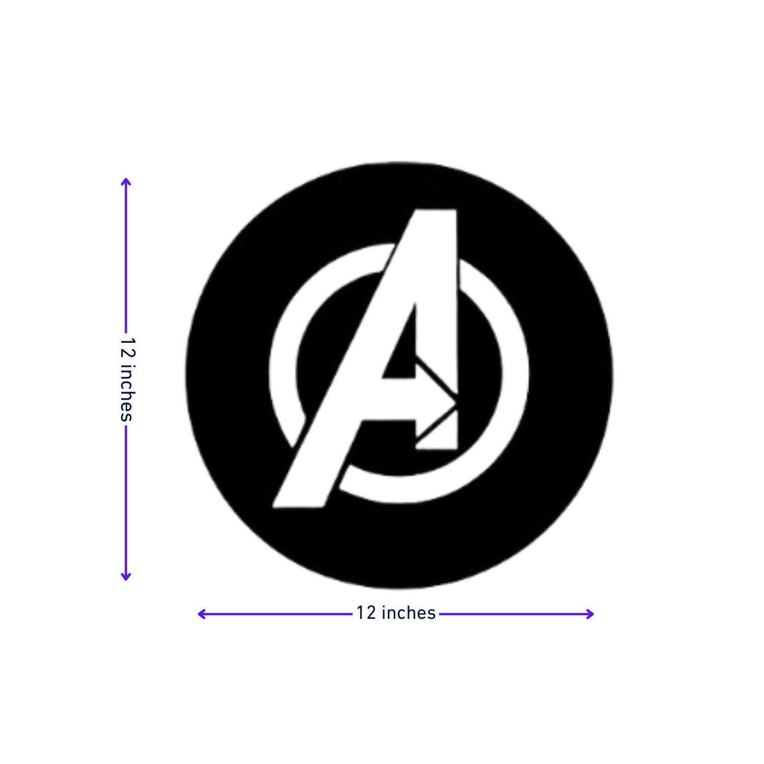 🛡️ Avengers LED Backlit Wall Hanging – 12 x 12 inches