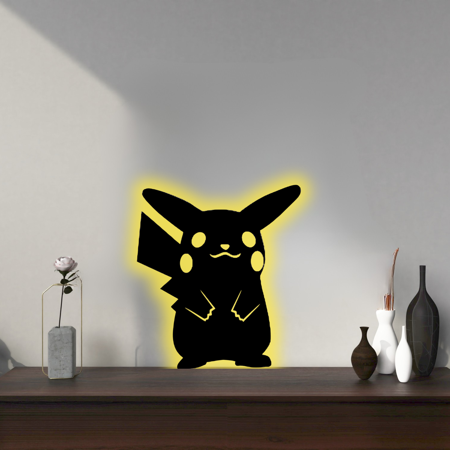 ⚡ Pikachu LED Backlit Wall Hanging – 18 x 12 inches