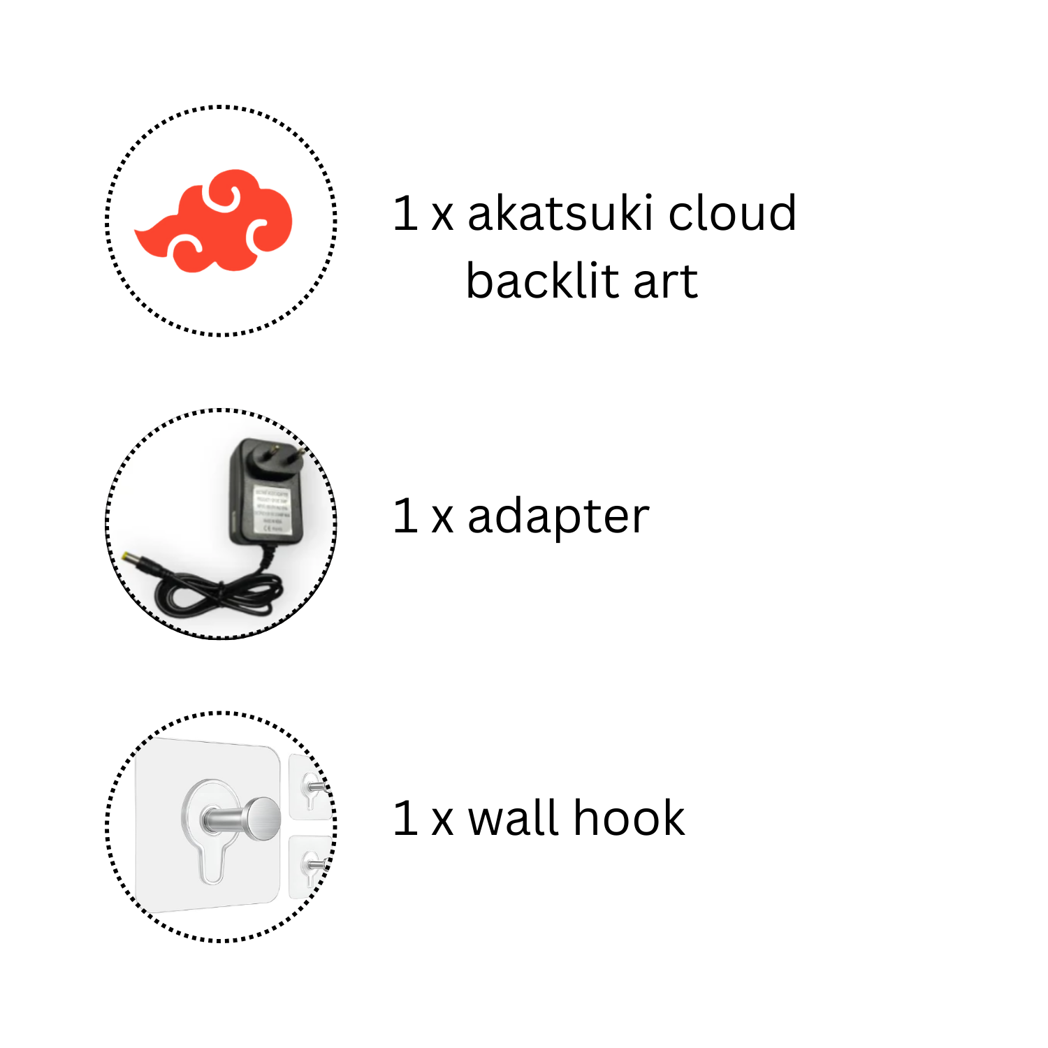 ☁️ Akatsuki Cloud LED Backlit Wall Hanging – 16 x 10 inches