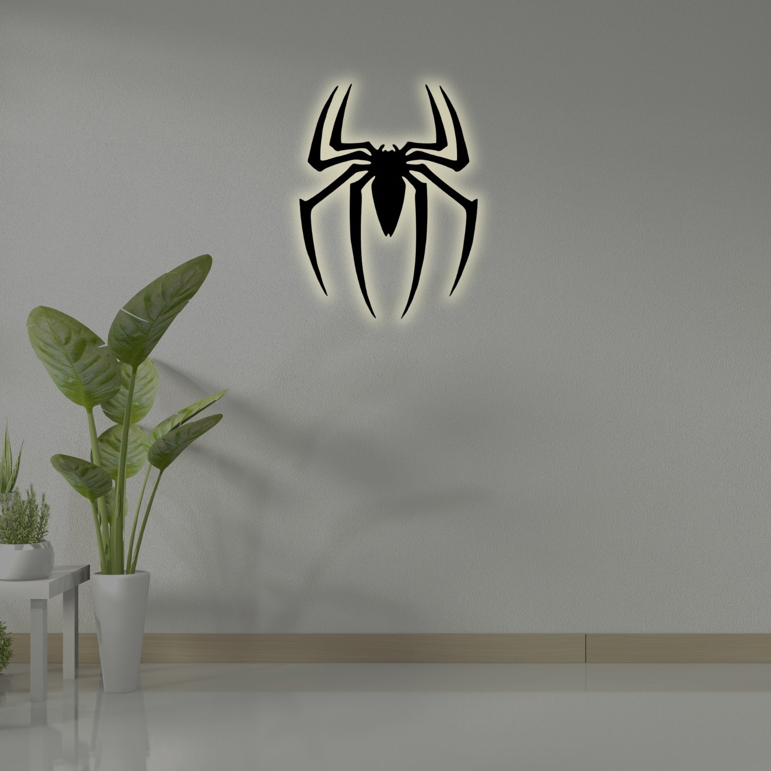 🕷️ Spider Man Logo LED Backlit Wall Hanging – 16 x 11 inches