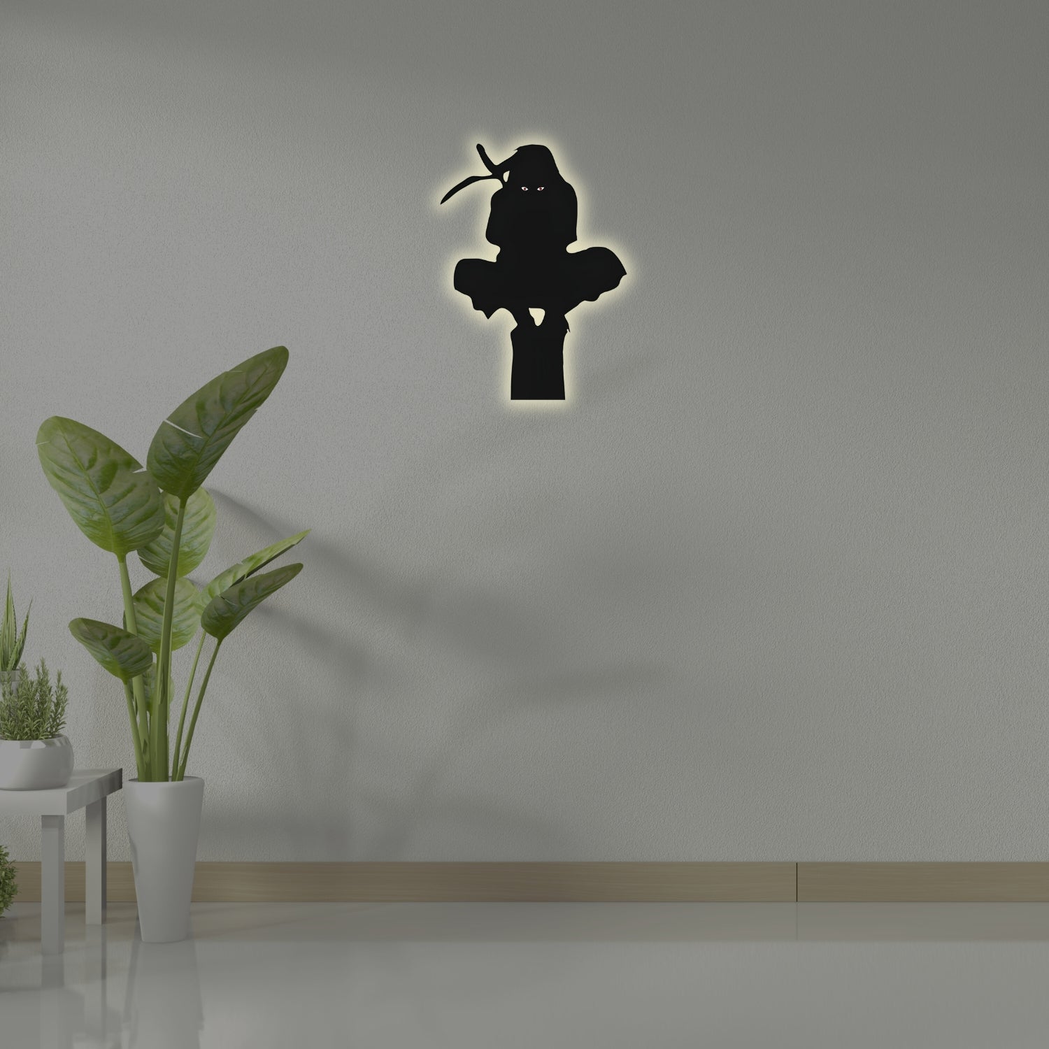 🍃 Itachi LED Backlit Wall Hanging – 16 x 11 inches