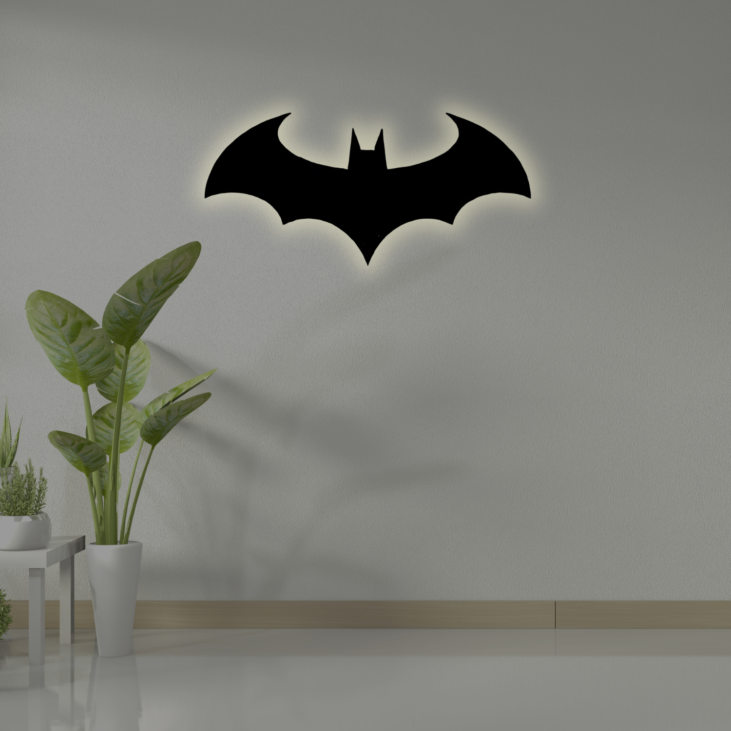 🦇 Batman LED Backlit Wall Hanging – 11 x 23 inches