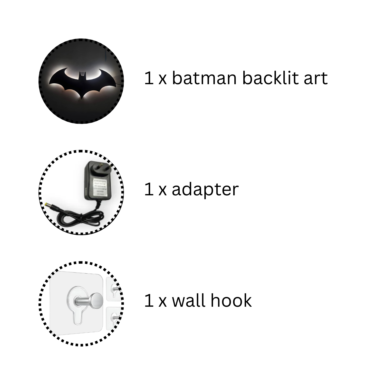 🦇 Batman LED Backlit Wall Hanging – 11 x 23 inches